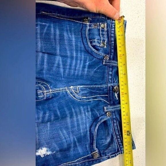 Miss Me Low Rise Skinny Jeans 27x31 Stretch Embroidered Pockets EUC - Picture 11 of 12